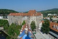 Eastern Europe ÃÅeskÃÂ½ Krumlov Cesky Krumlov Castle ck czech republic Vltava River Landscape Outdoor Nature Activity Royalty Free Stock Photo